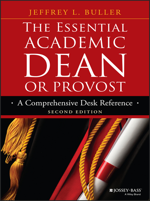 Title details for The Essential Academic Dean or Provost by Jeffrey L. Buller - Available